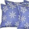 Edge Collections - 18 x 18 " - Elegant Snowflake Throw Pillows for Festive Home Décor - 4 Pieces